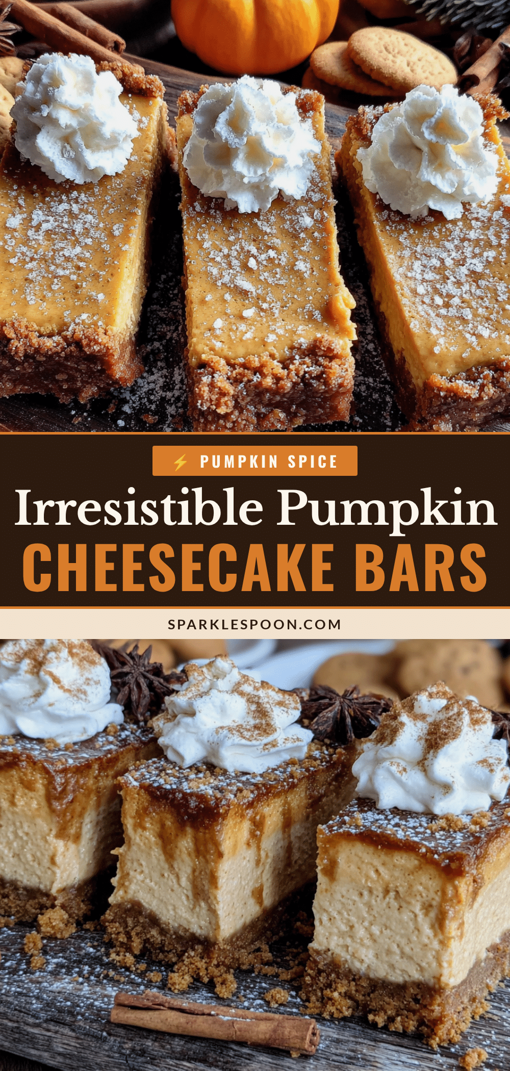 pumpkin cheesecake bars with gingersnap crust recipe