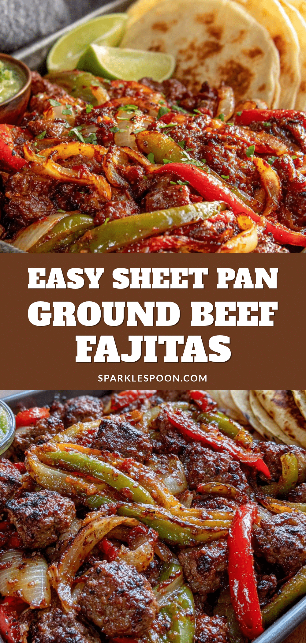 Sheet Pan Ground Beef Fajitas recipe