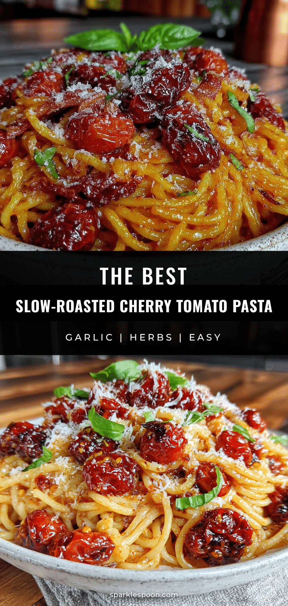 slow-roasted cherry tomato pasta with garlic recipe