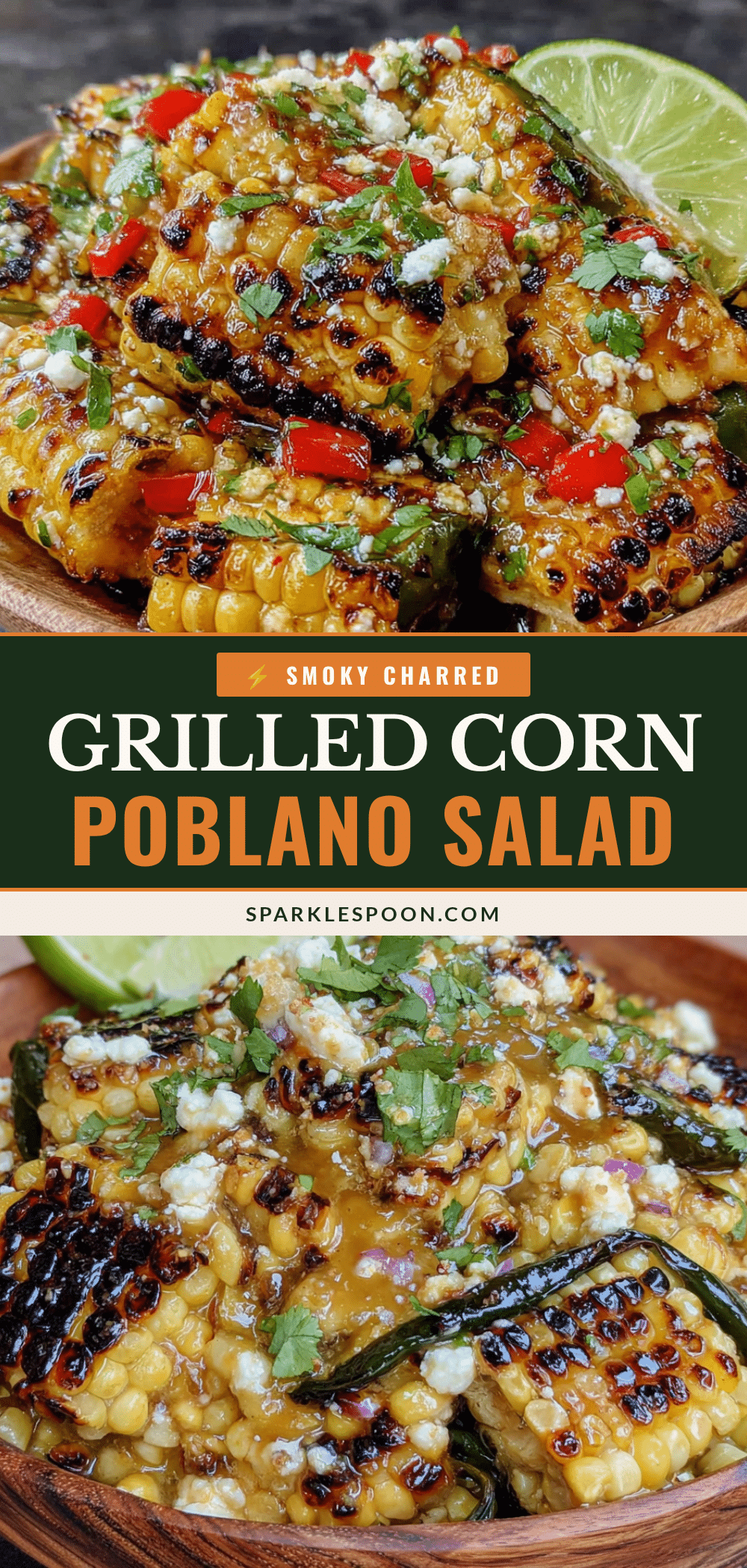 smoky grilled corn and poblano salad recipe