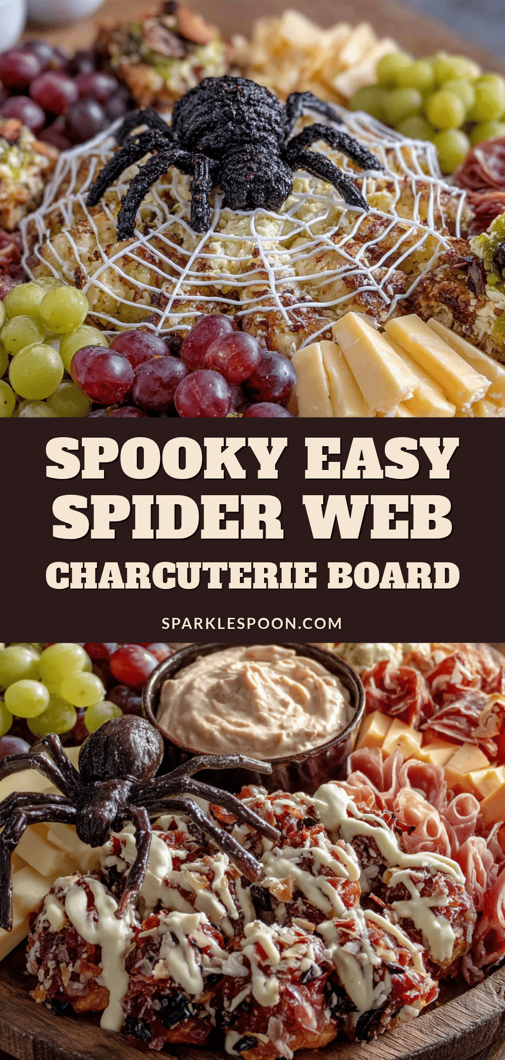 spider web charcuterie board recipe