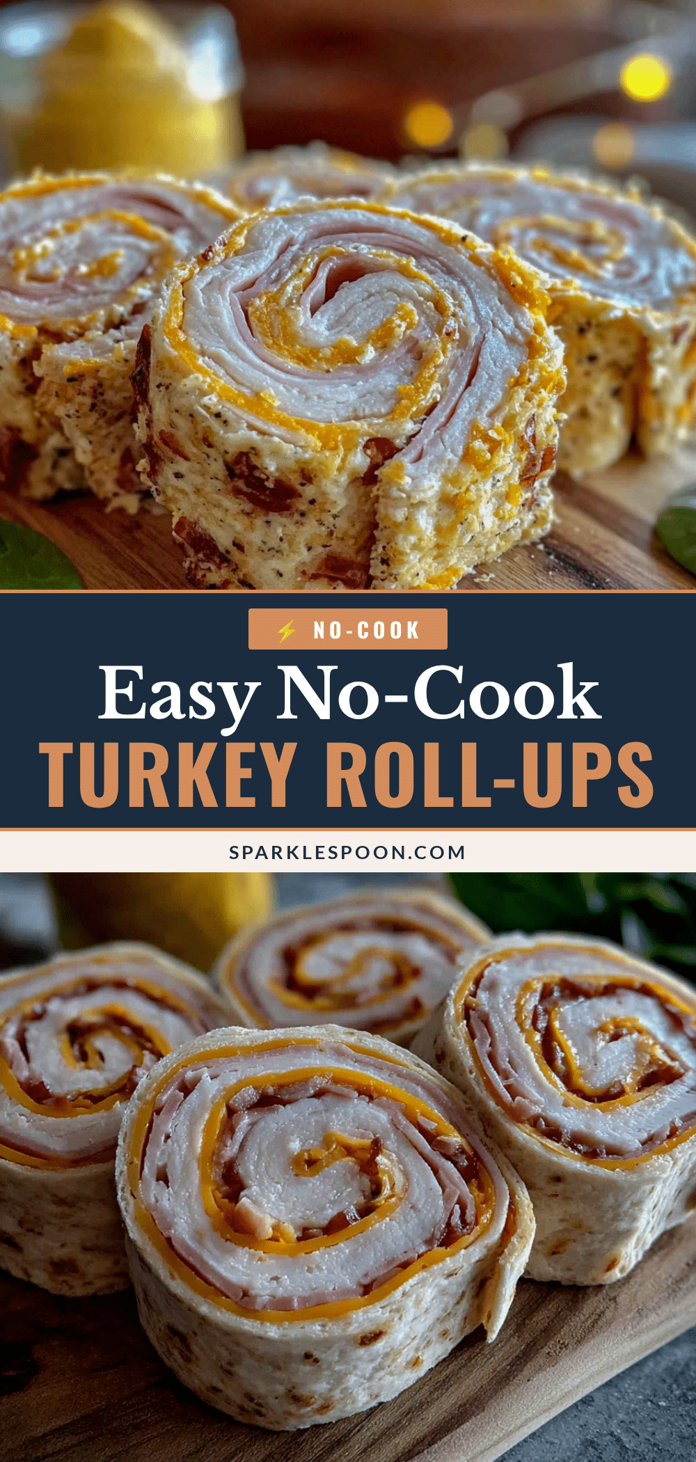 turkey and cheese roll-ups recipe