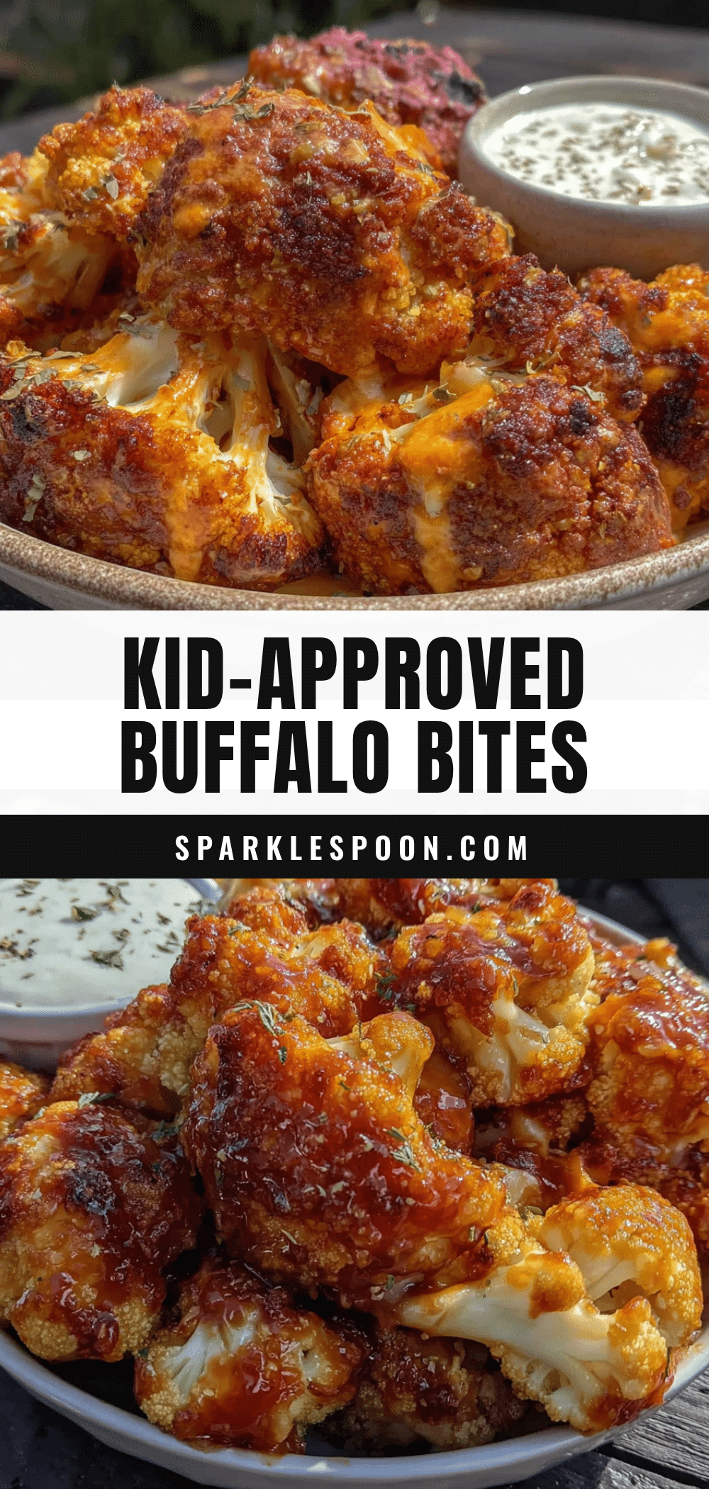 baked buffalo cauliflower bites recipe