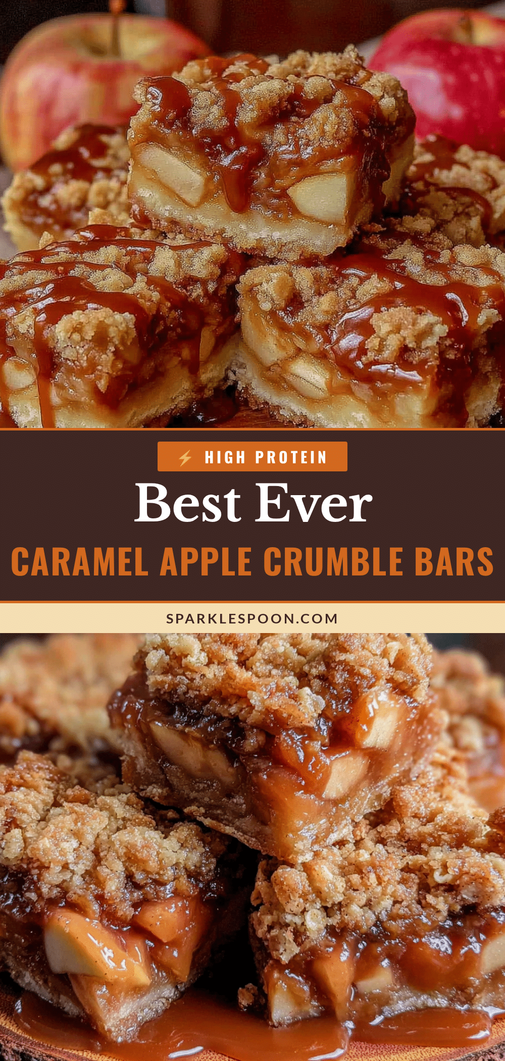 caramel apple crumble bars recipe