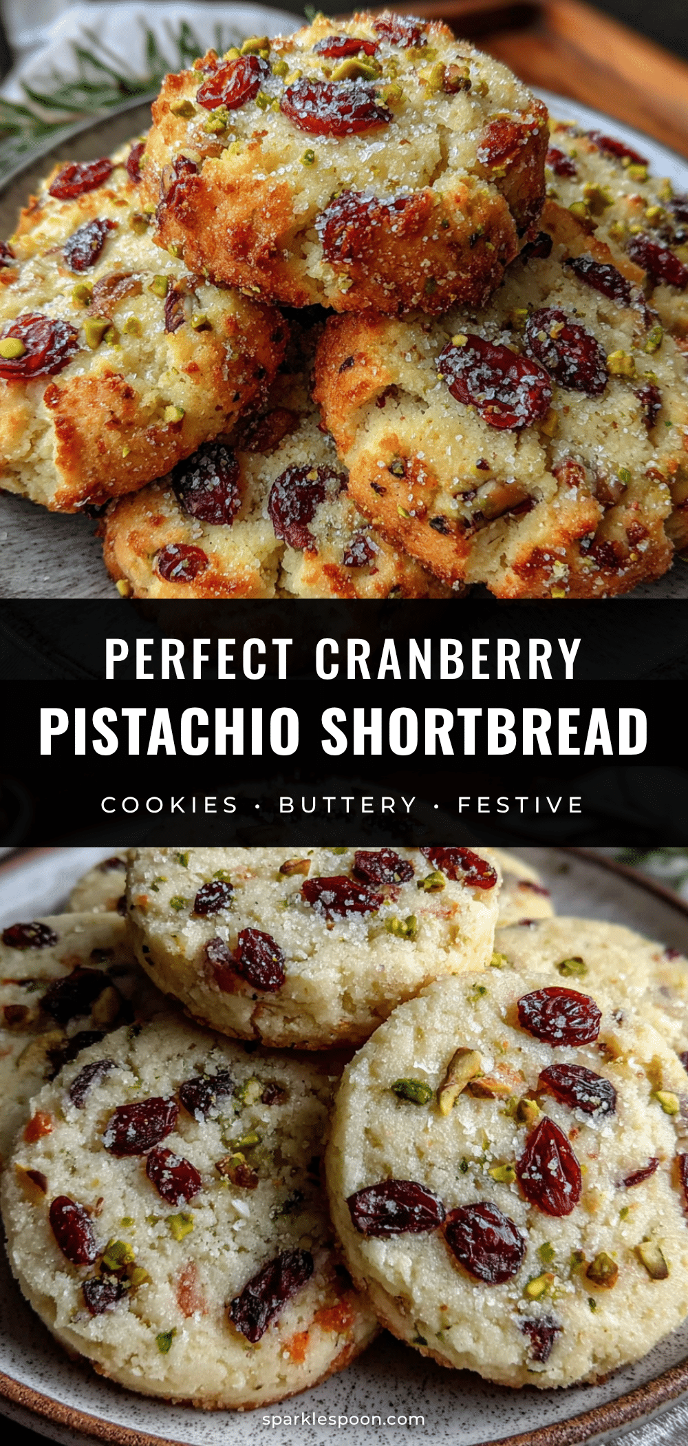 cranberry pistachio shortbread cookies recipe