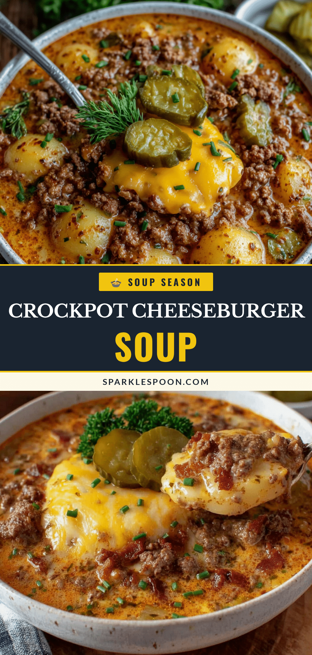 creamy crockpot cheeseburger soup recipe