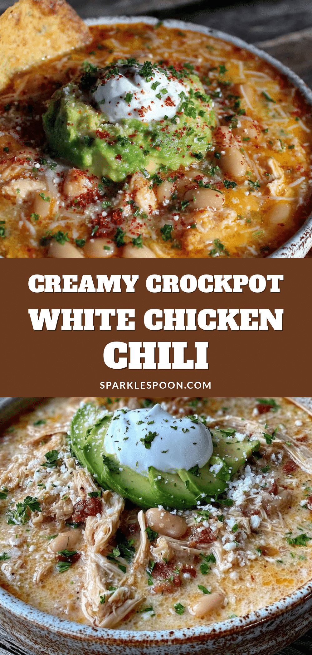 creamy crockpot white chicken chili recipe
