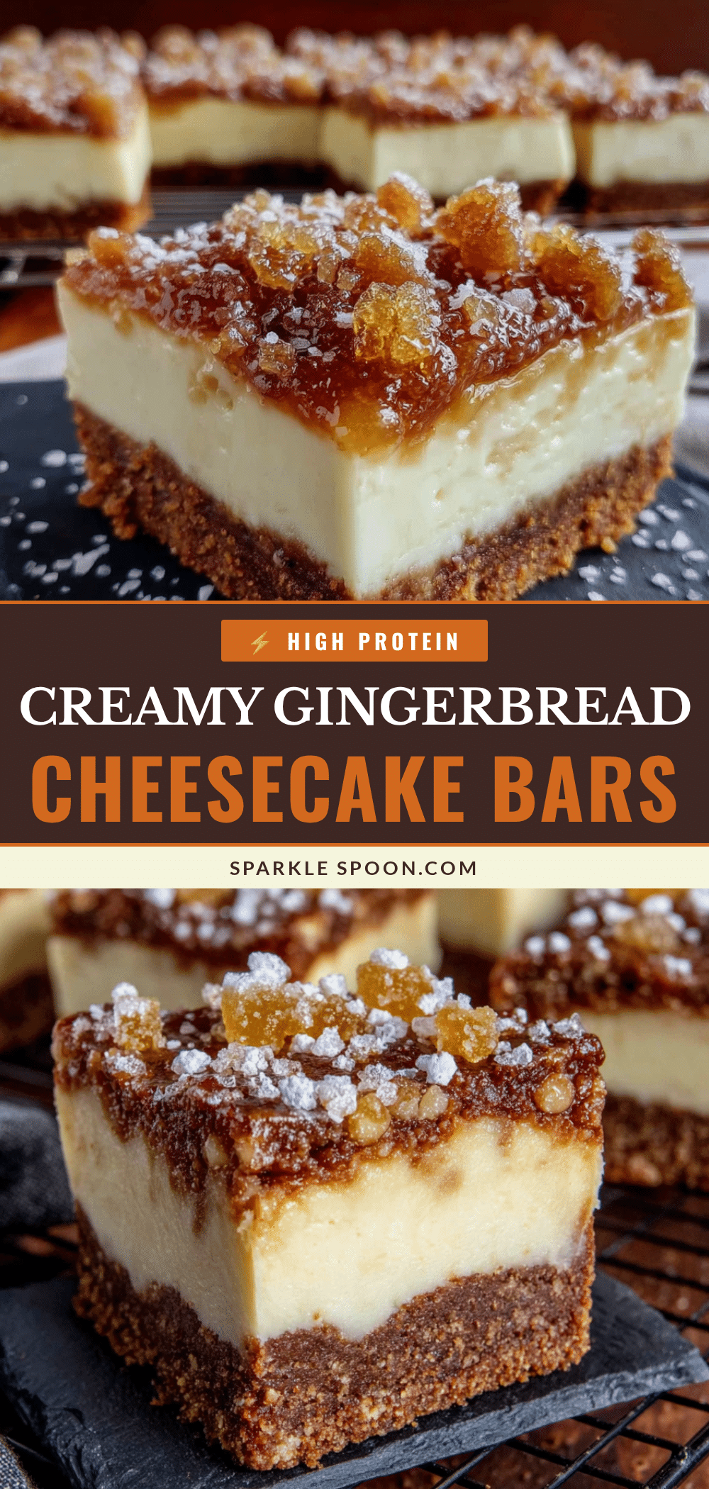 creamy gingerbread cheesecake bars recipe