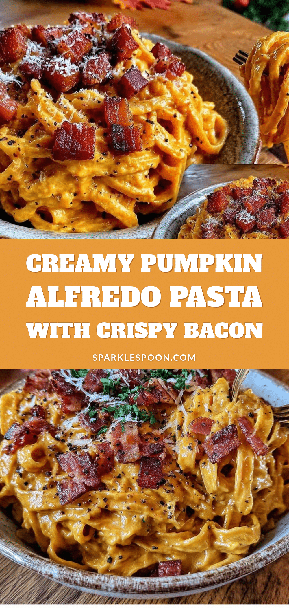Creamy Pumpkin Alfredo Pasta recipe