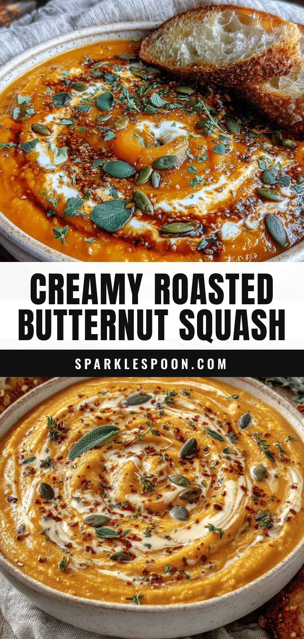 creamy roasted butternut squash soup with brown butter recipe