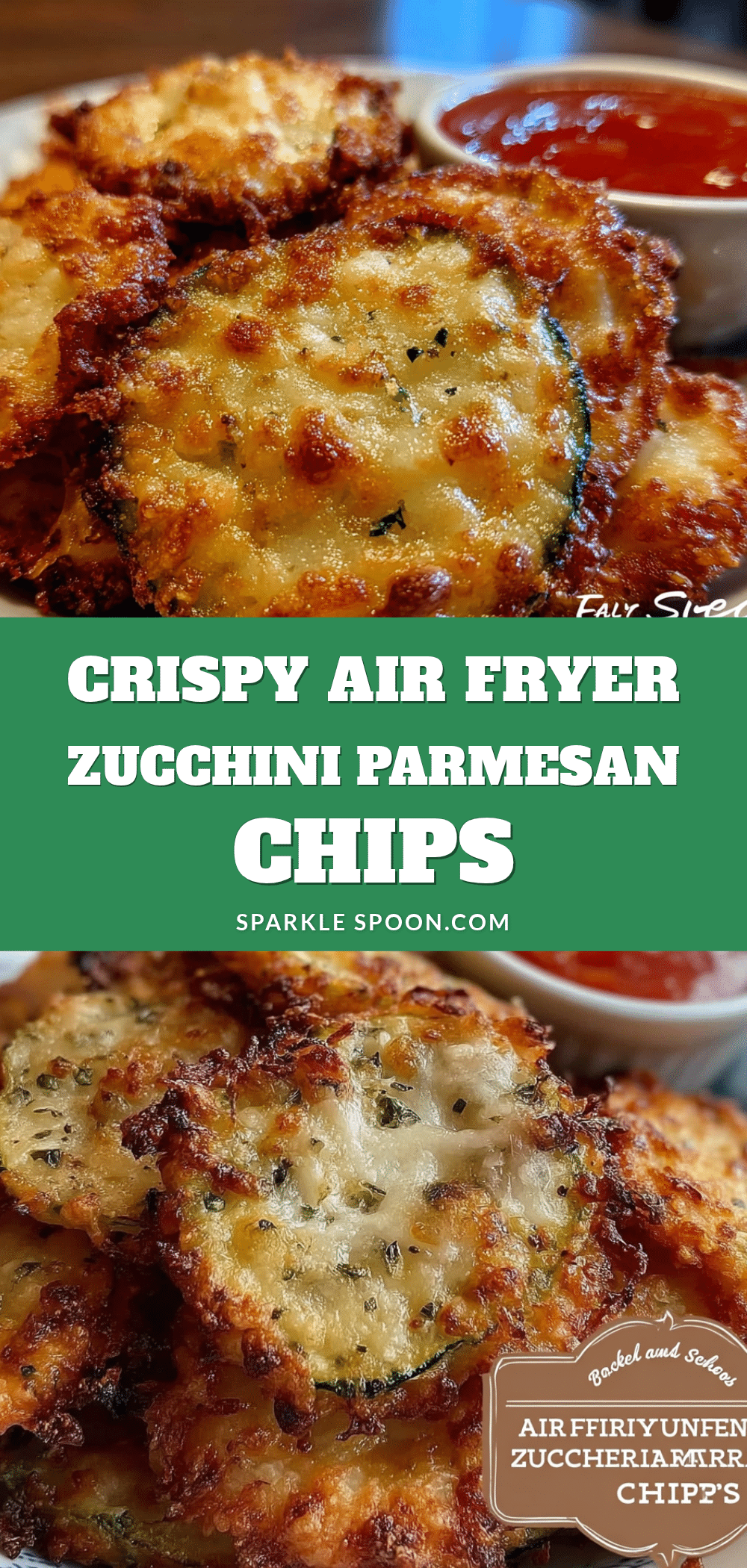 Crispy Air Fryer Zucchini Parmesan Chips recipe