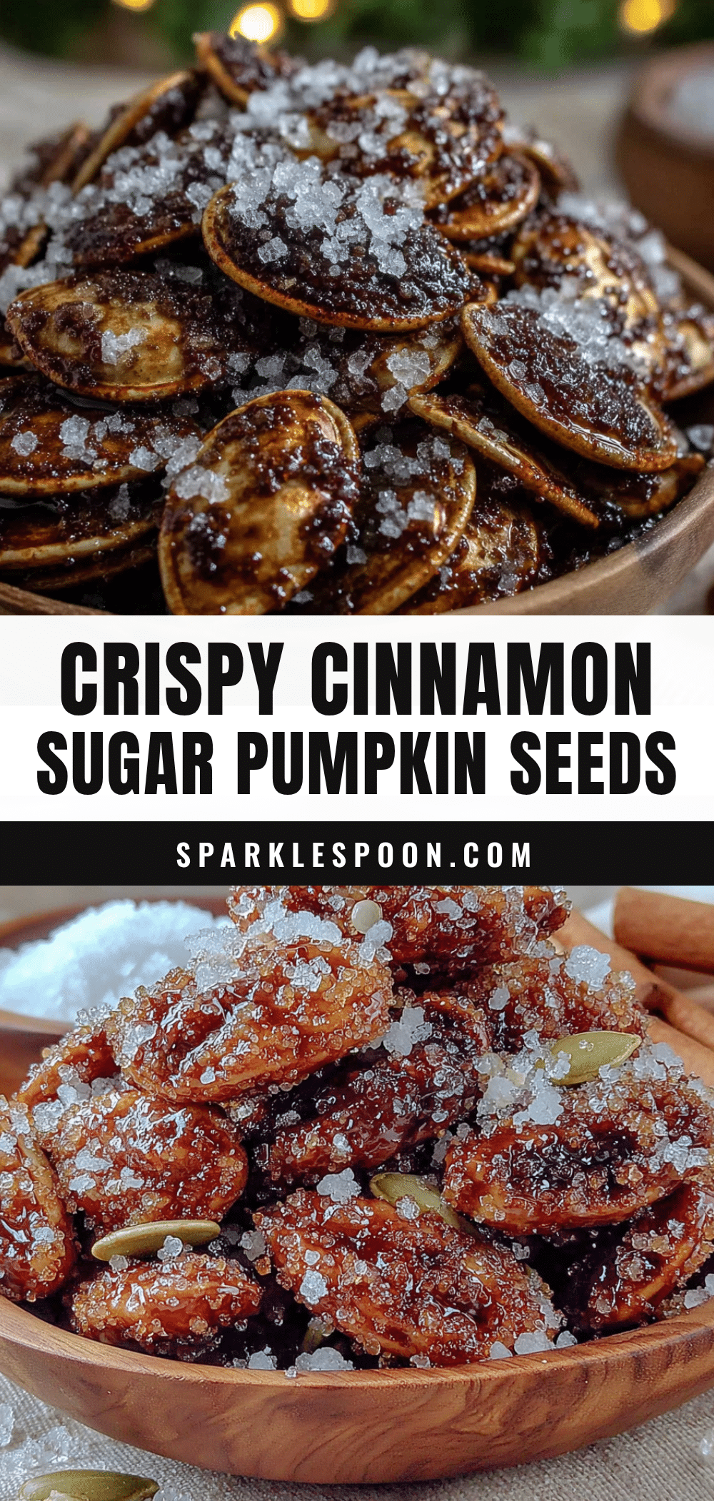 crispy cinnamon sugar roasted pumpkin seeds recipe