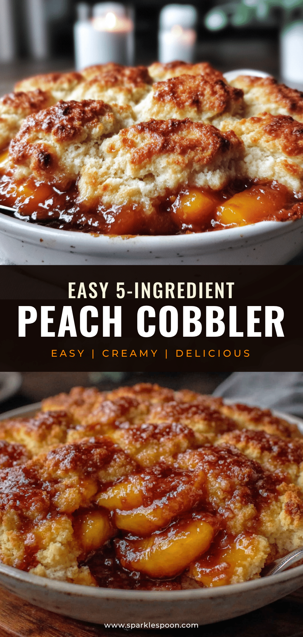 Easy 5-Ingredient Peach Cobbler recipe