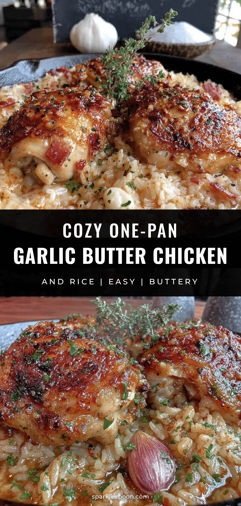 garlic butter chicken and rice recipe