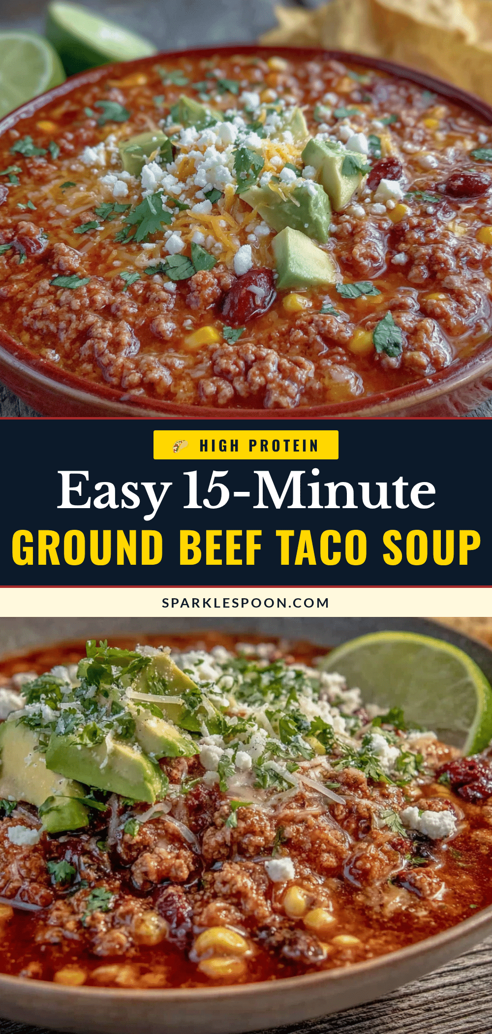 ground beef taco soup recipe