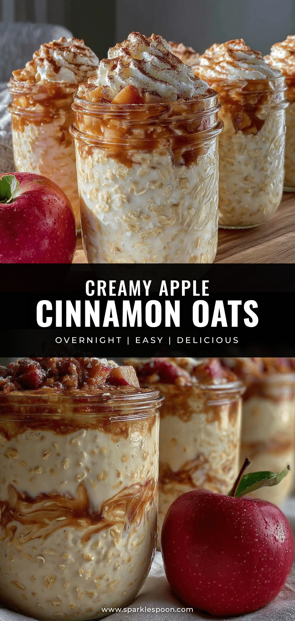 healthy apple cinnamon overnight oats recipe