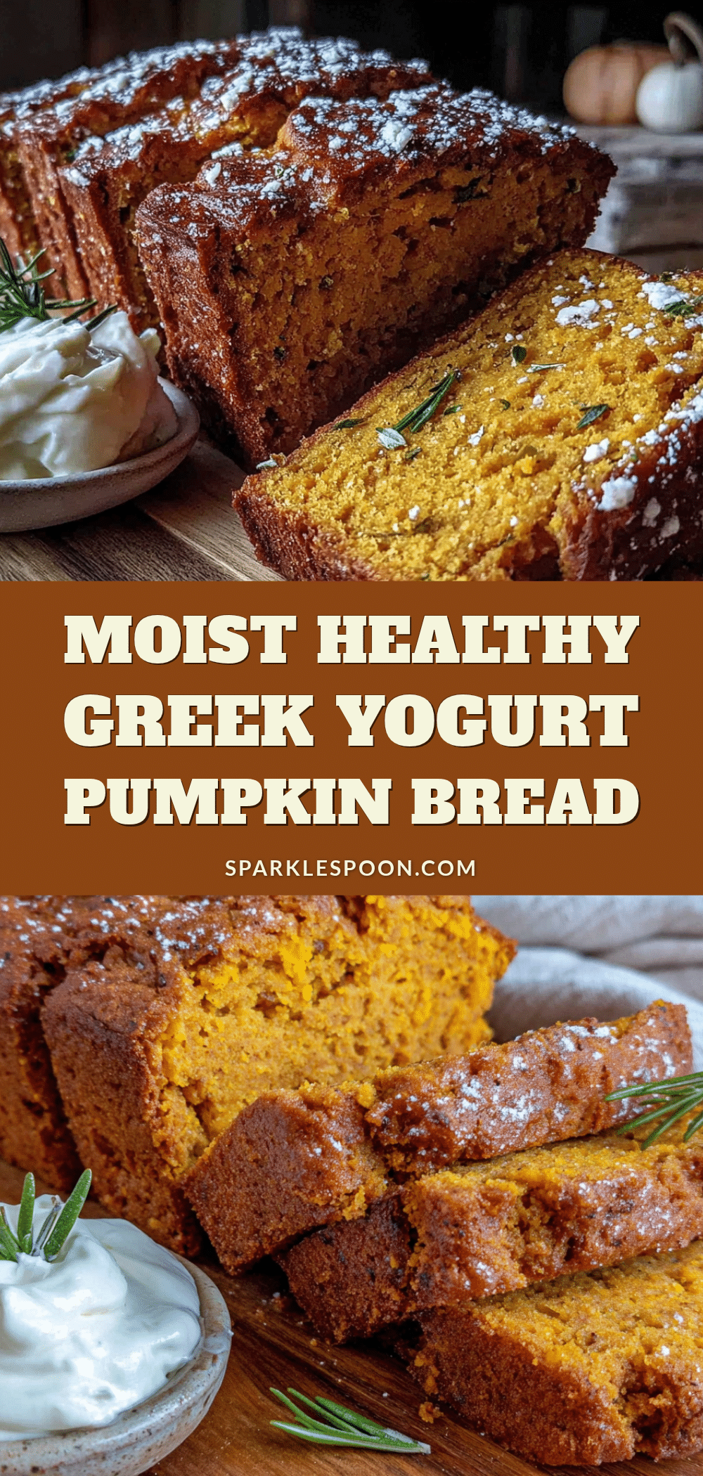 Healthy Greek Yogurt Pumpkin Bread recipe