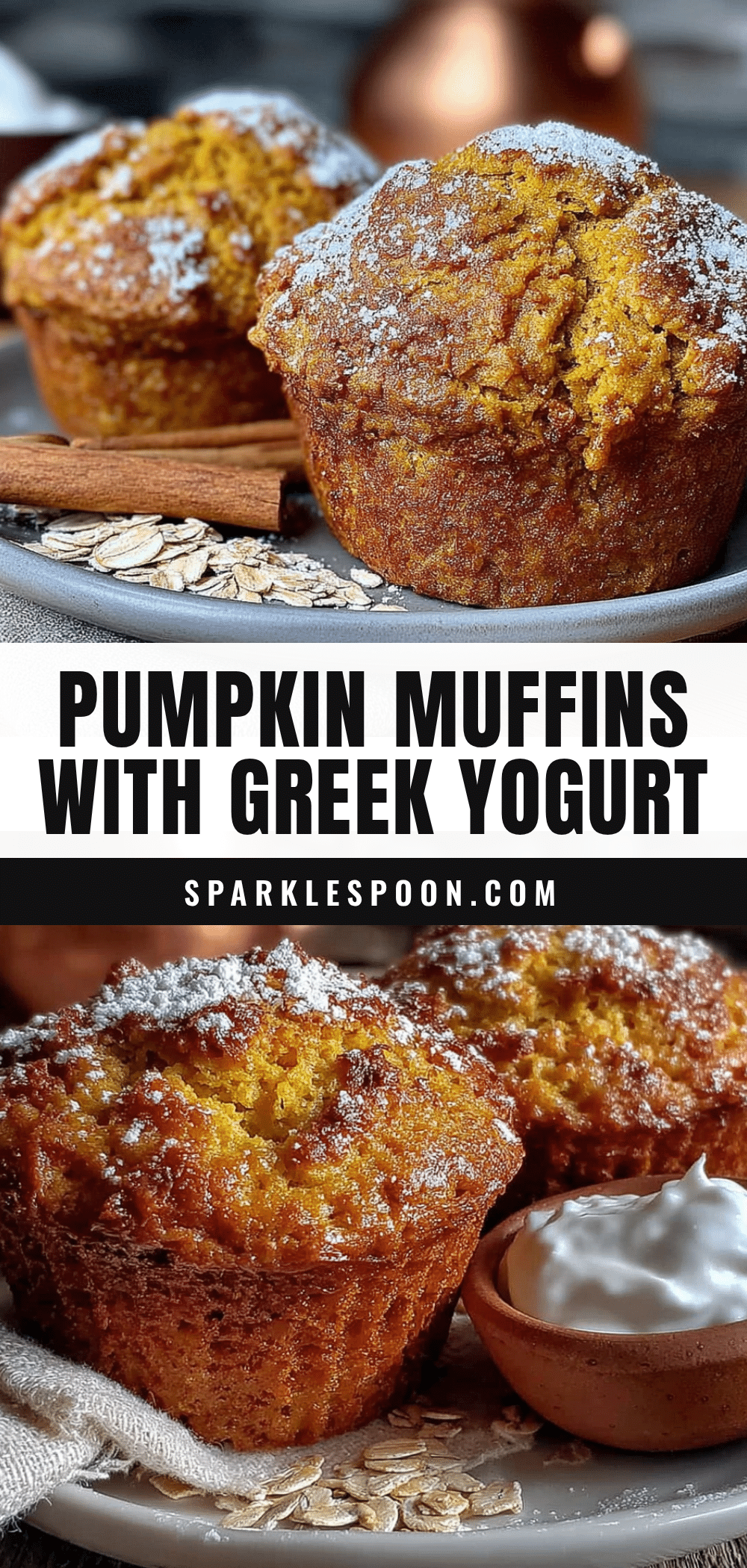 healthy greek yogurt pumpkin muffins with oats recipe