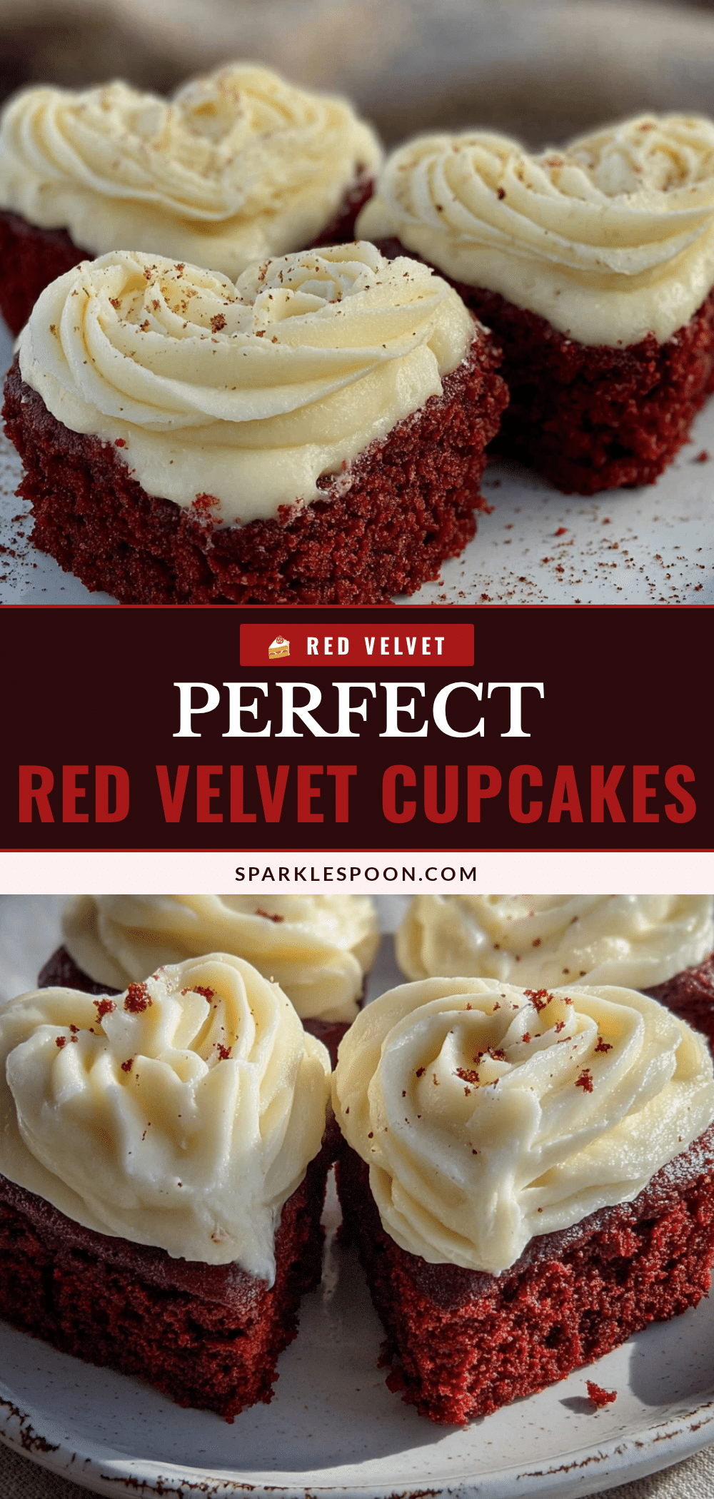 Heart-Shaped Red Velvet Cupcakes recipe