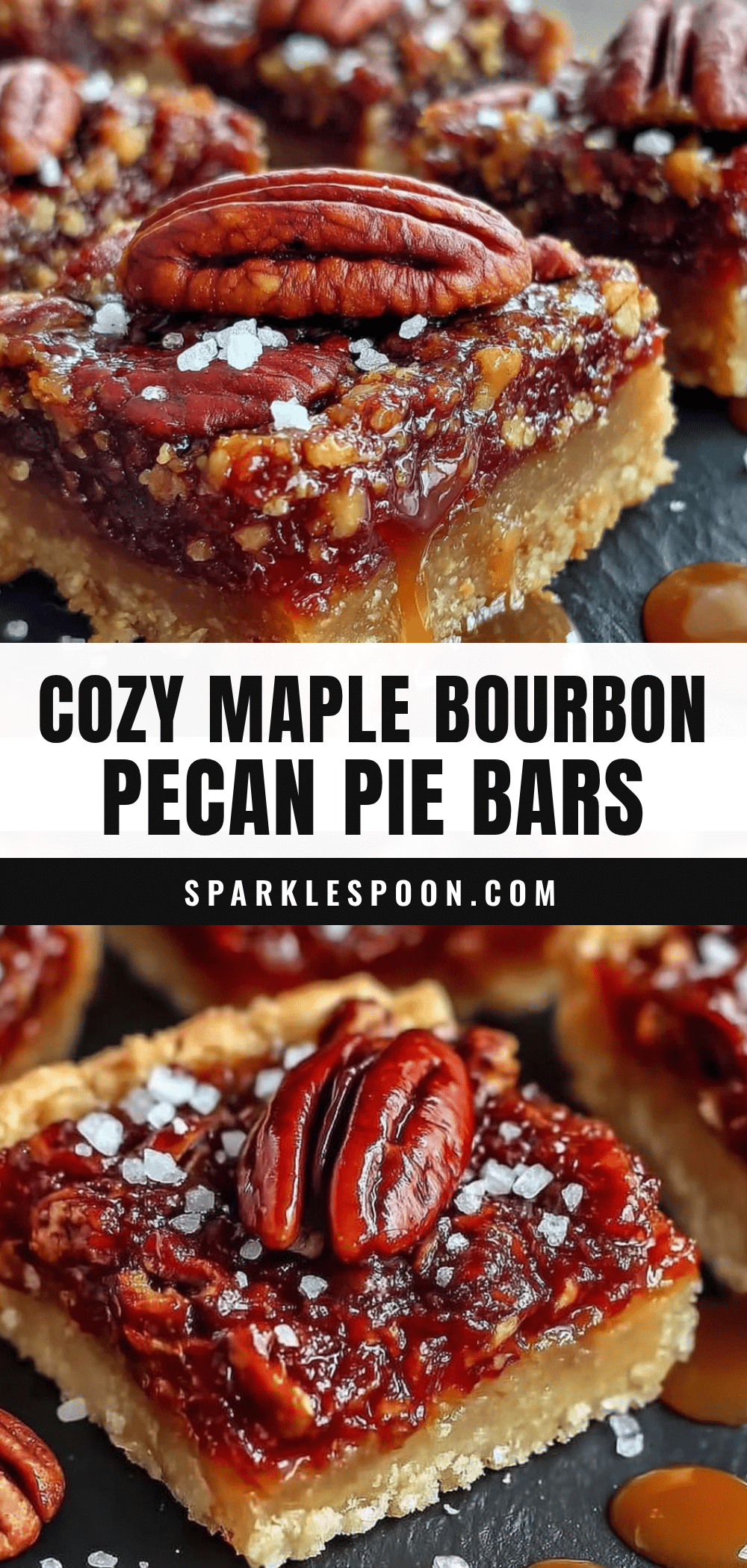 maple bourbon pecan pie bars recipe