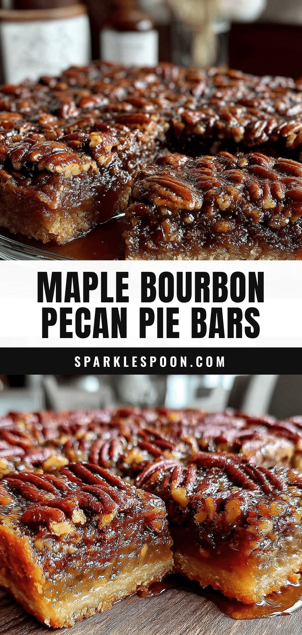 maple bourbon pecan pie bars recipe