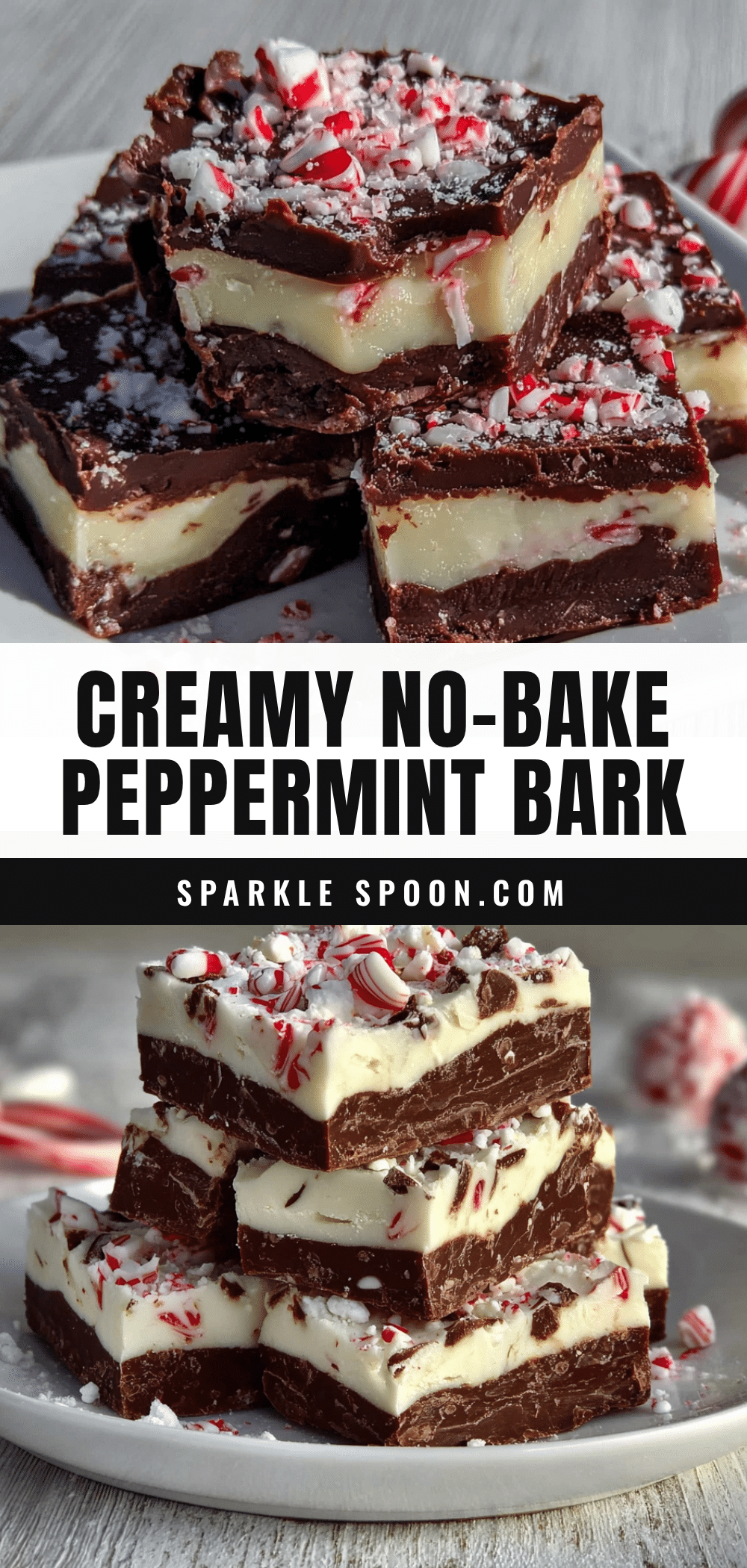 no-bake peppermint bark fudge recipe