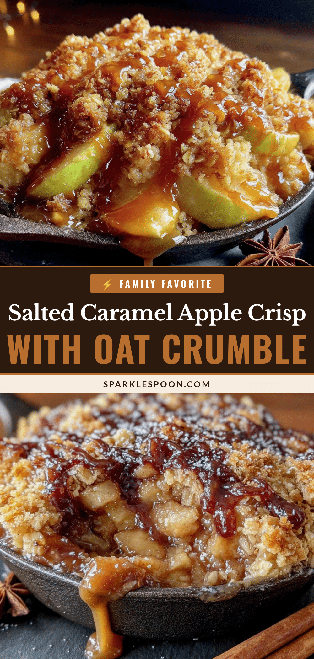 Salted Caramel Apple Crisp recipe