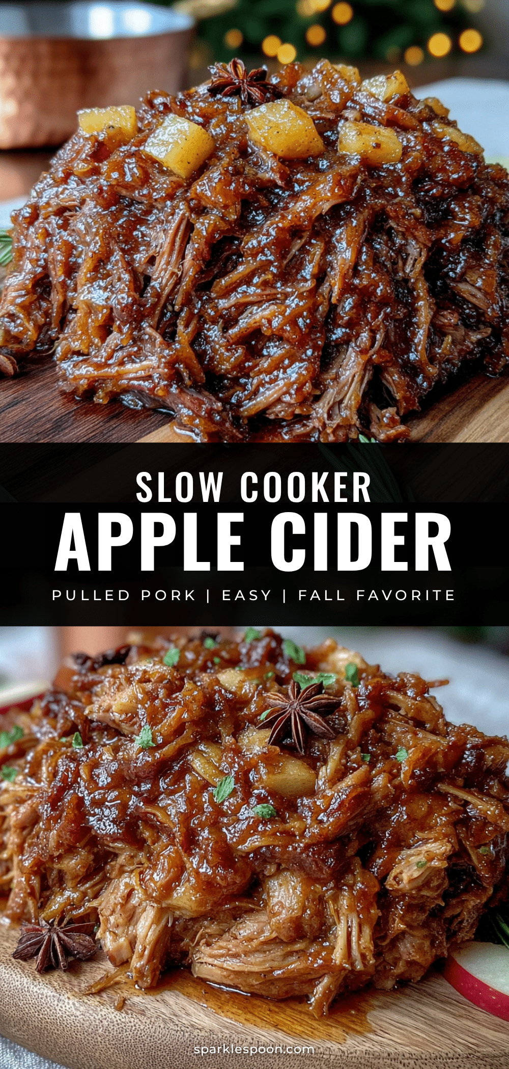 slow cooker apple cider pulled pork recipe