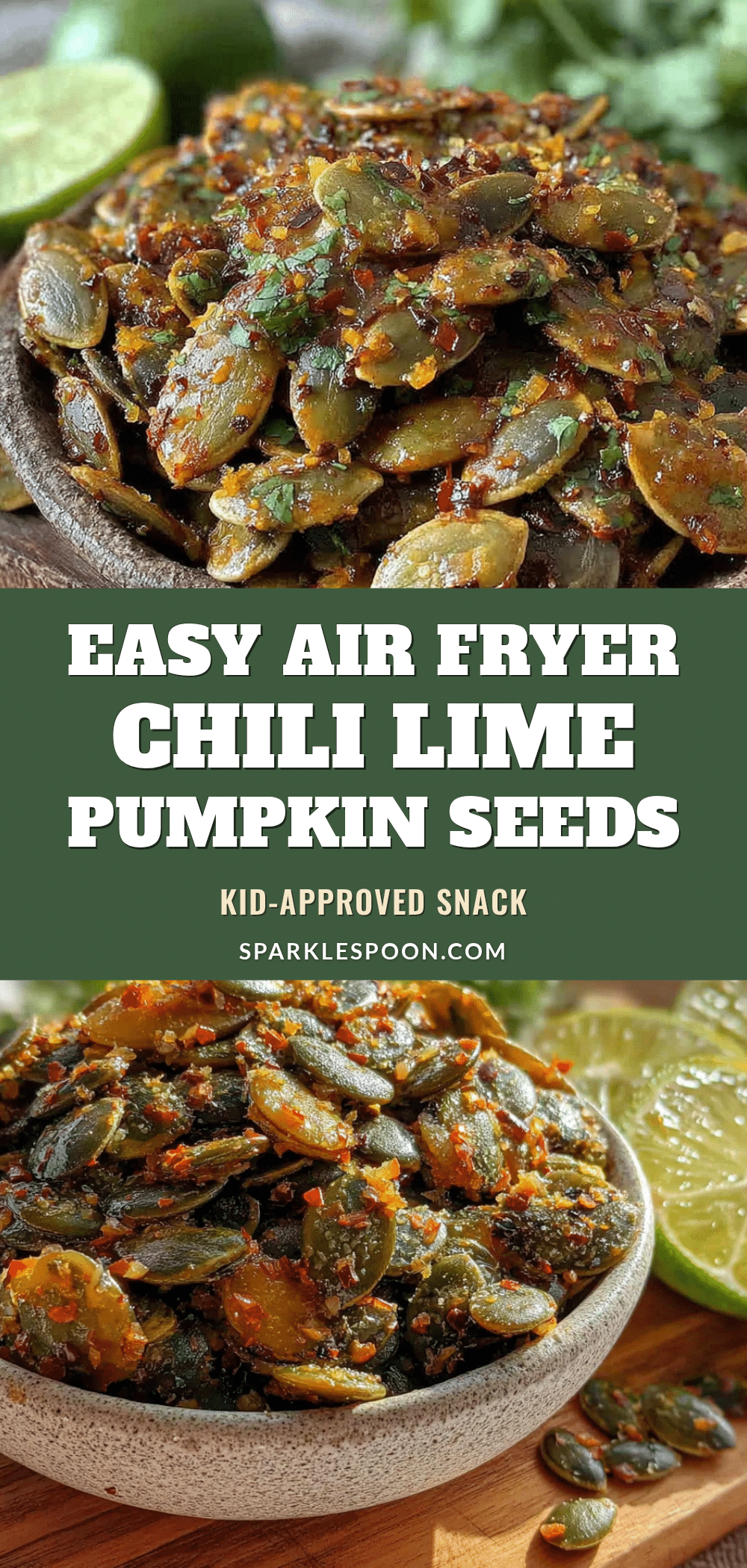air fryer chili lime pumpkin seeds recipe