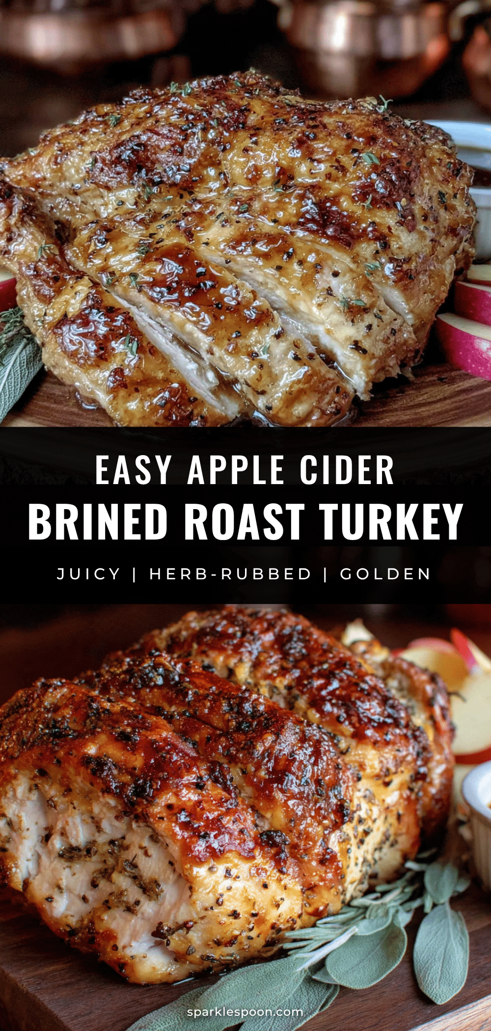 apple cider brined roast turkey recipe