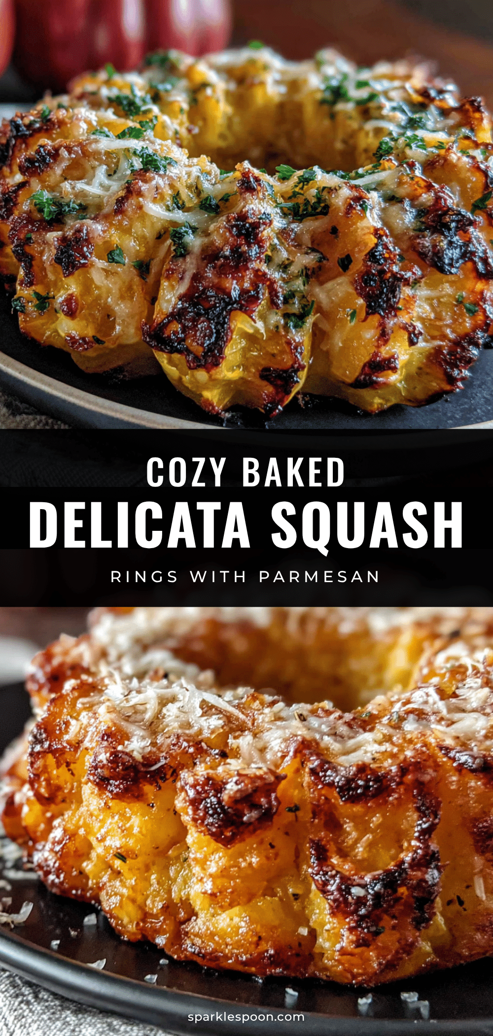baked delicata squash rings with parmesan recipe
