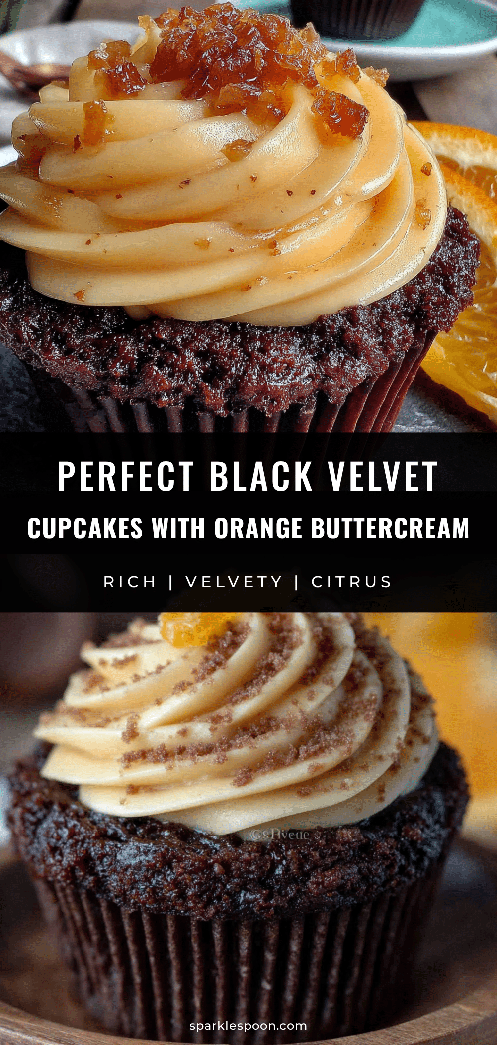 black velvet cupcakes with orange buttercream recipe