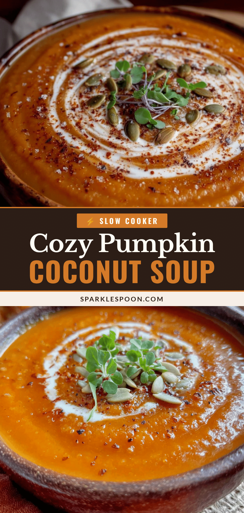 cozy slow cooker pumpkin coconut soup recipe