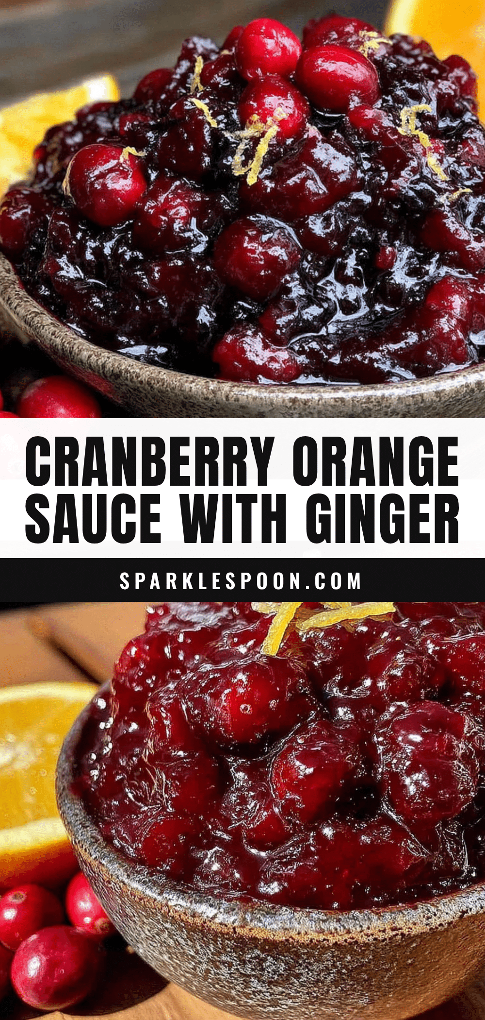 cranberry orange sauce with fresh ginger recipe