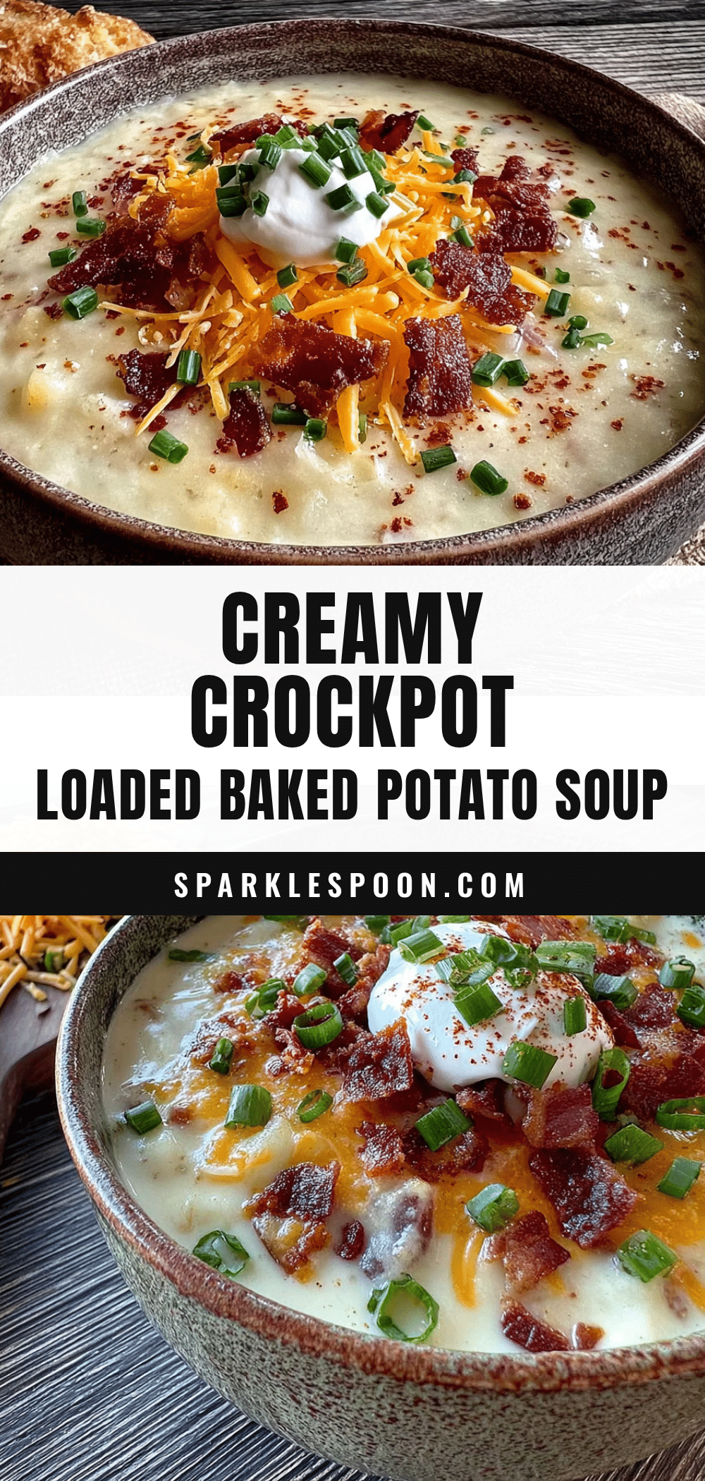 creamy crockpot loaded baked potato soup recipe