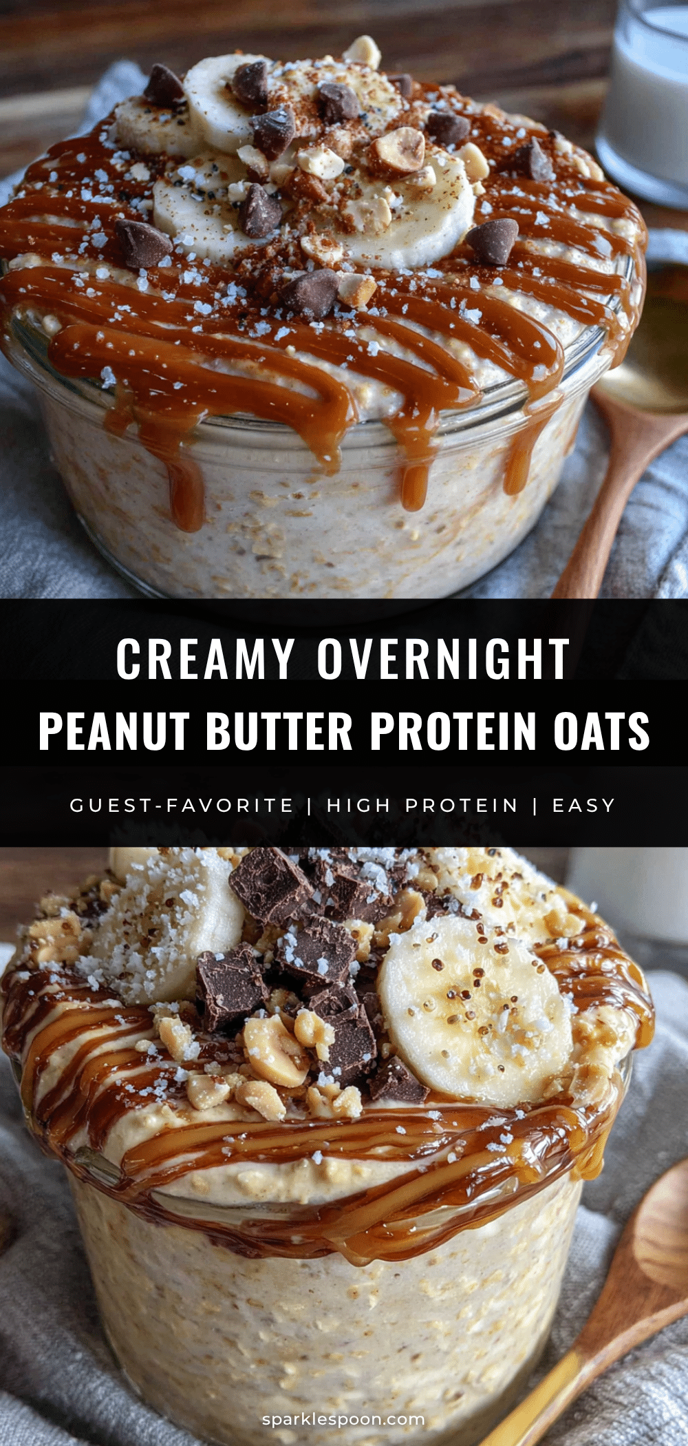creamy overnight peanut butter protein oats recipe