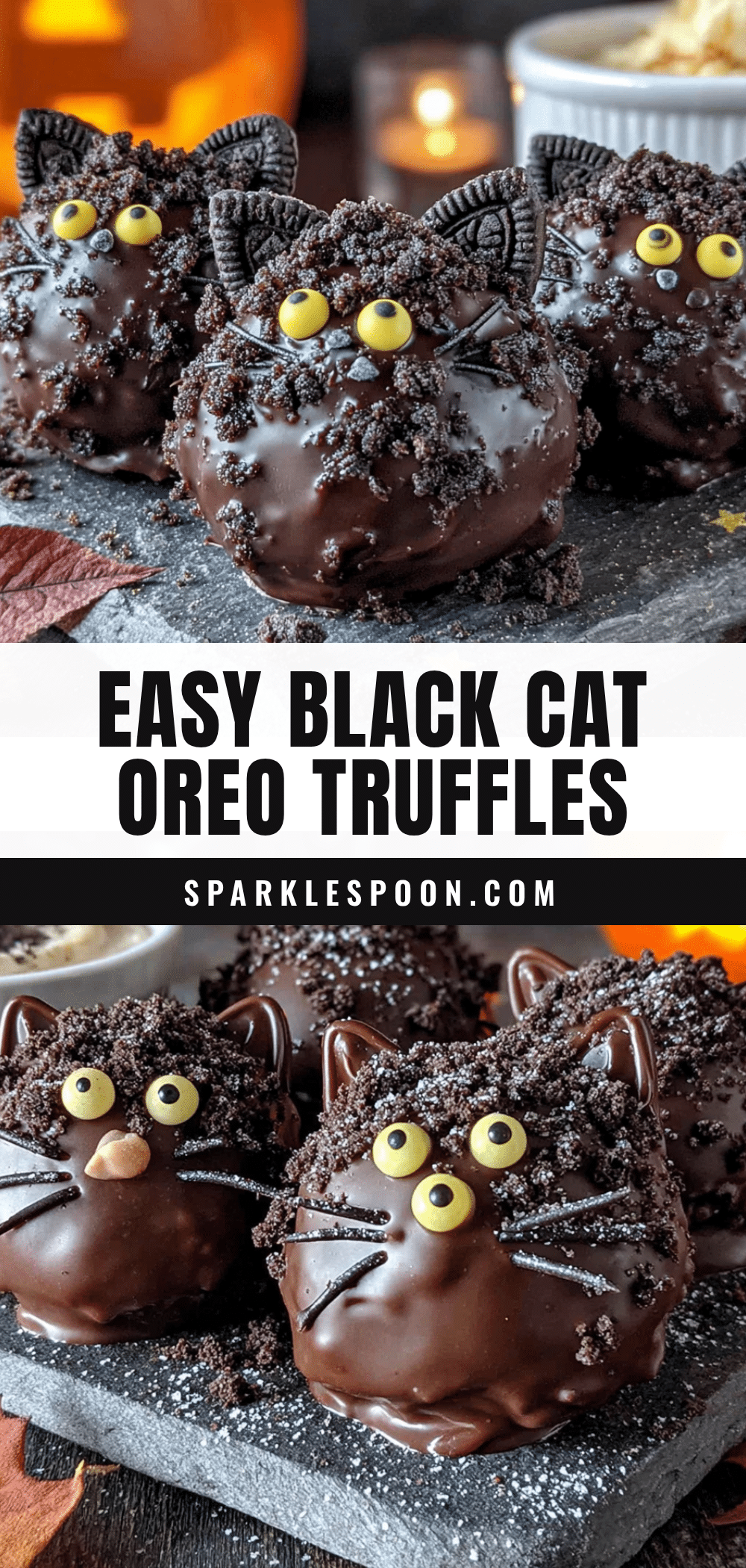 Easy Black Cat Oreo Truffles recipe