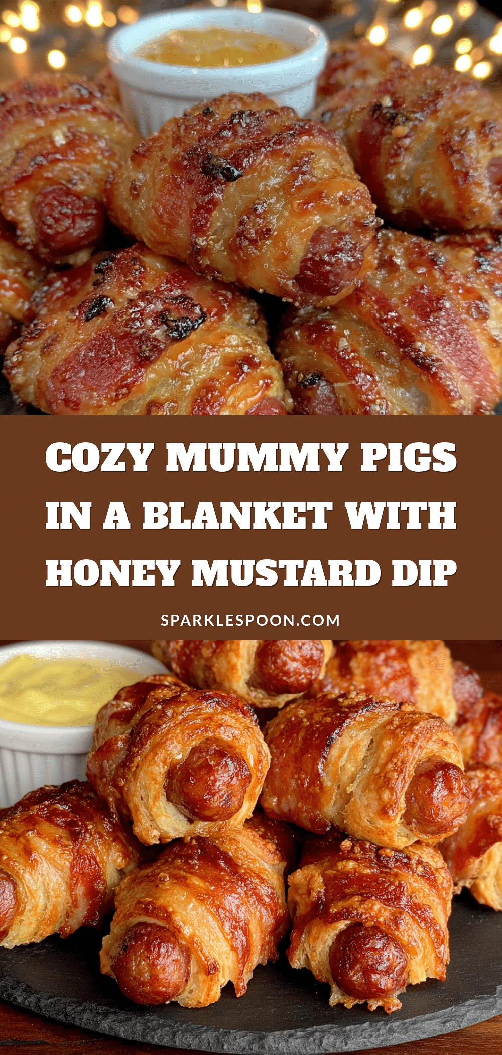 easy cozy mummy pigs in a blanket with honey mustard dip recipe