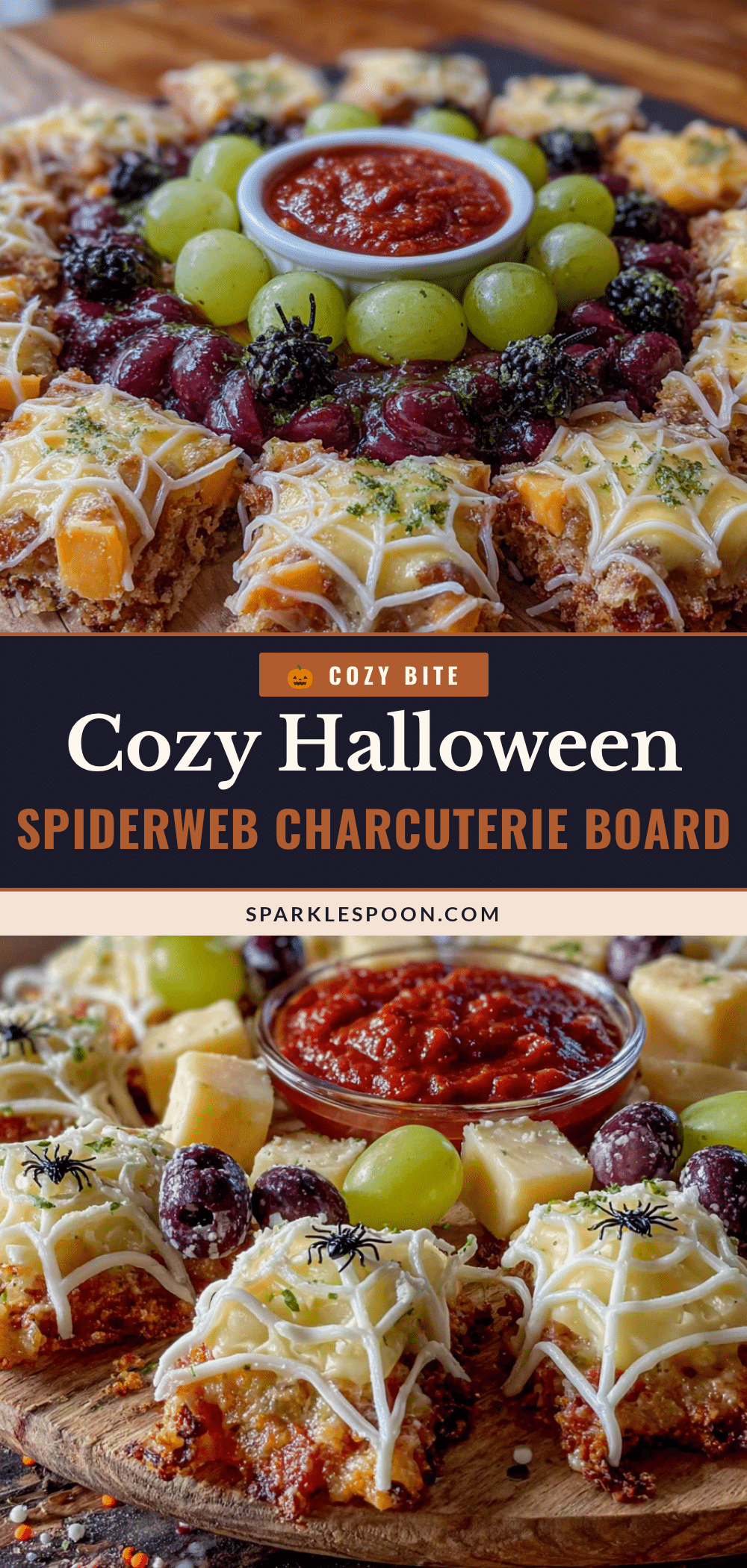 halloween spiderweb charcuterie board recipe
