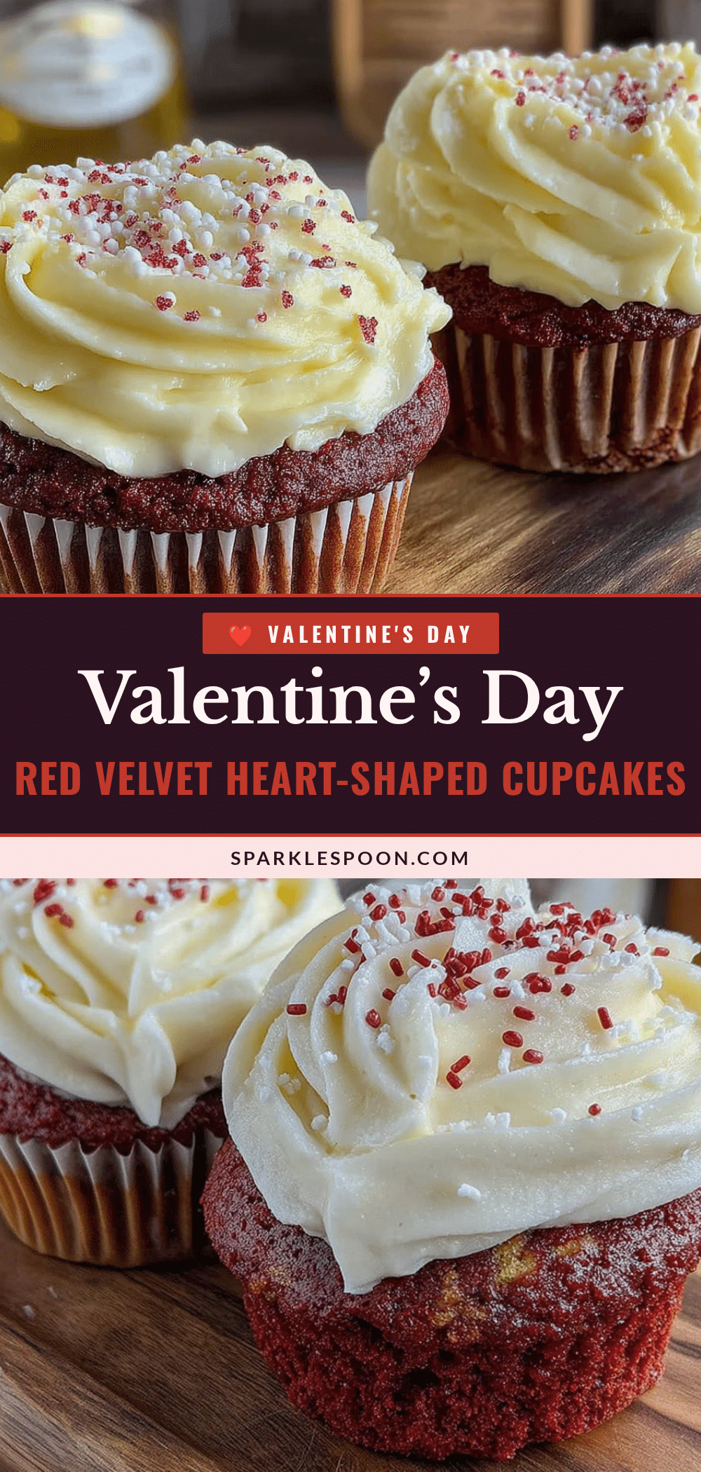 heart-shaped red velvet cupcakes recipe