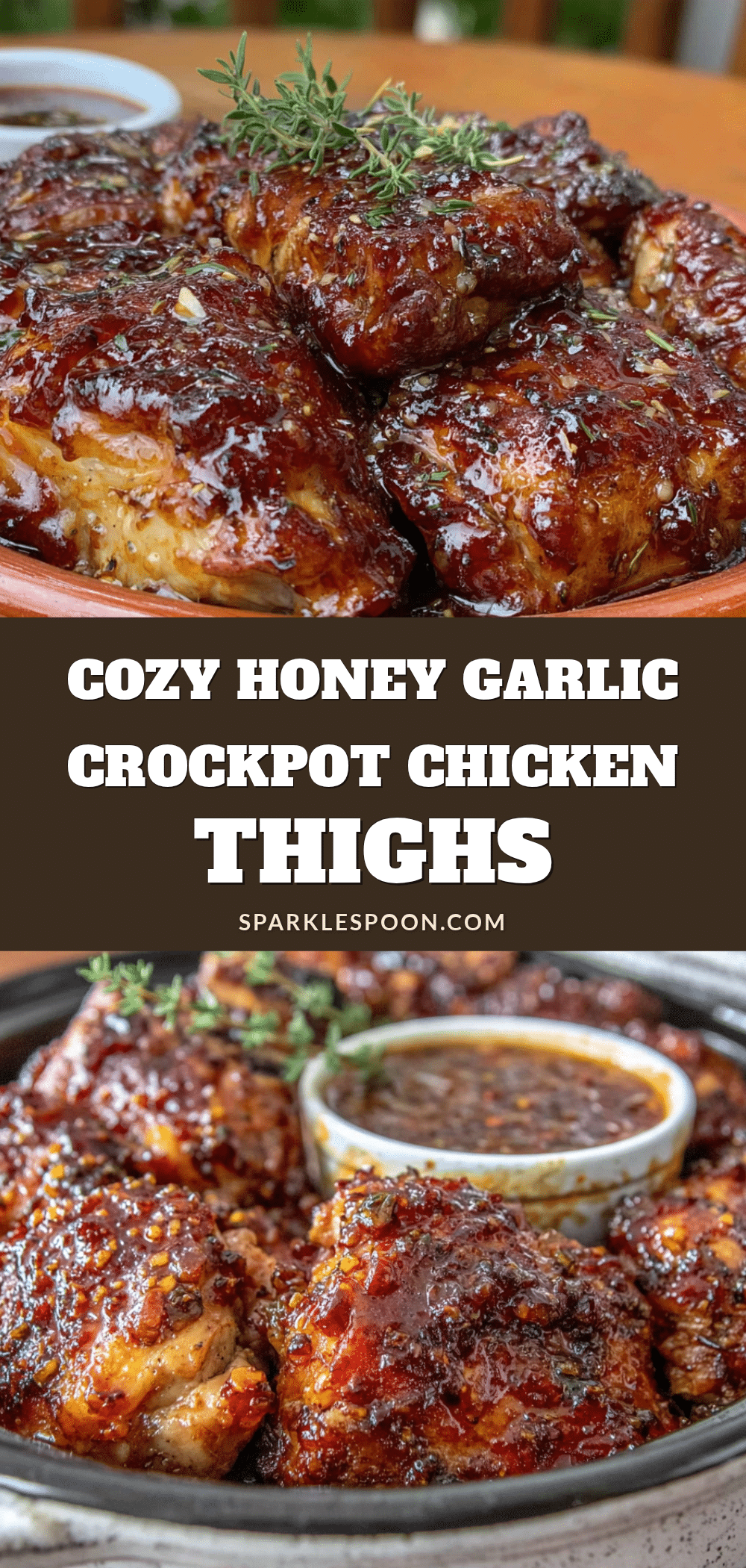 honey garlic crockpot chicken thighs recipe