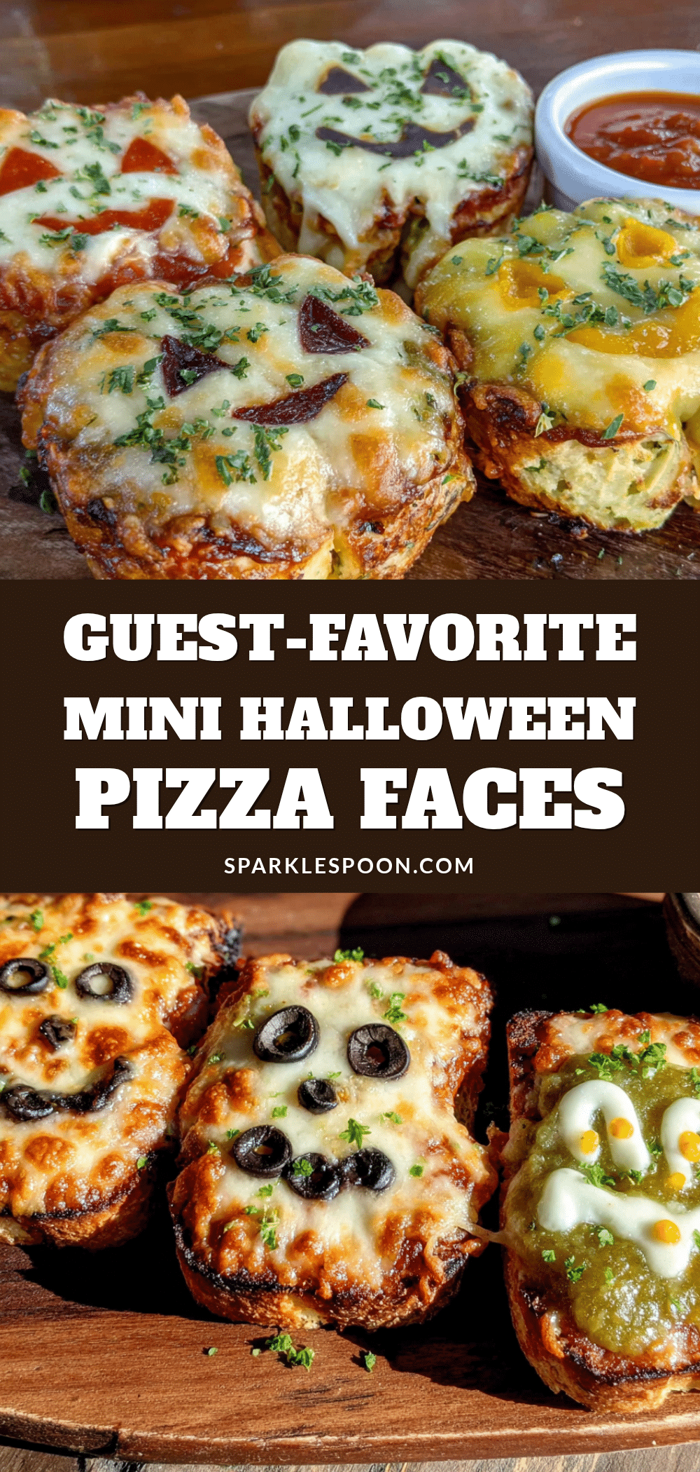 mini halloween pizza faces recipe