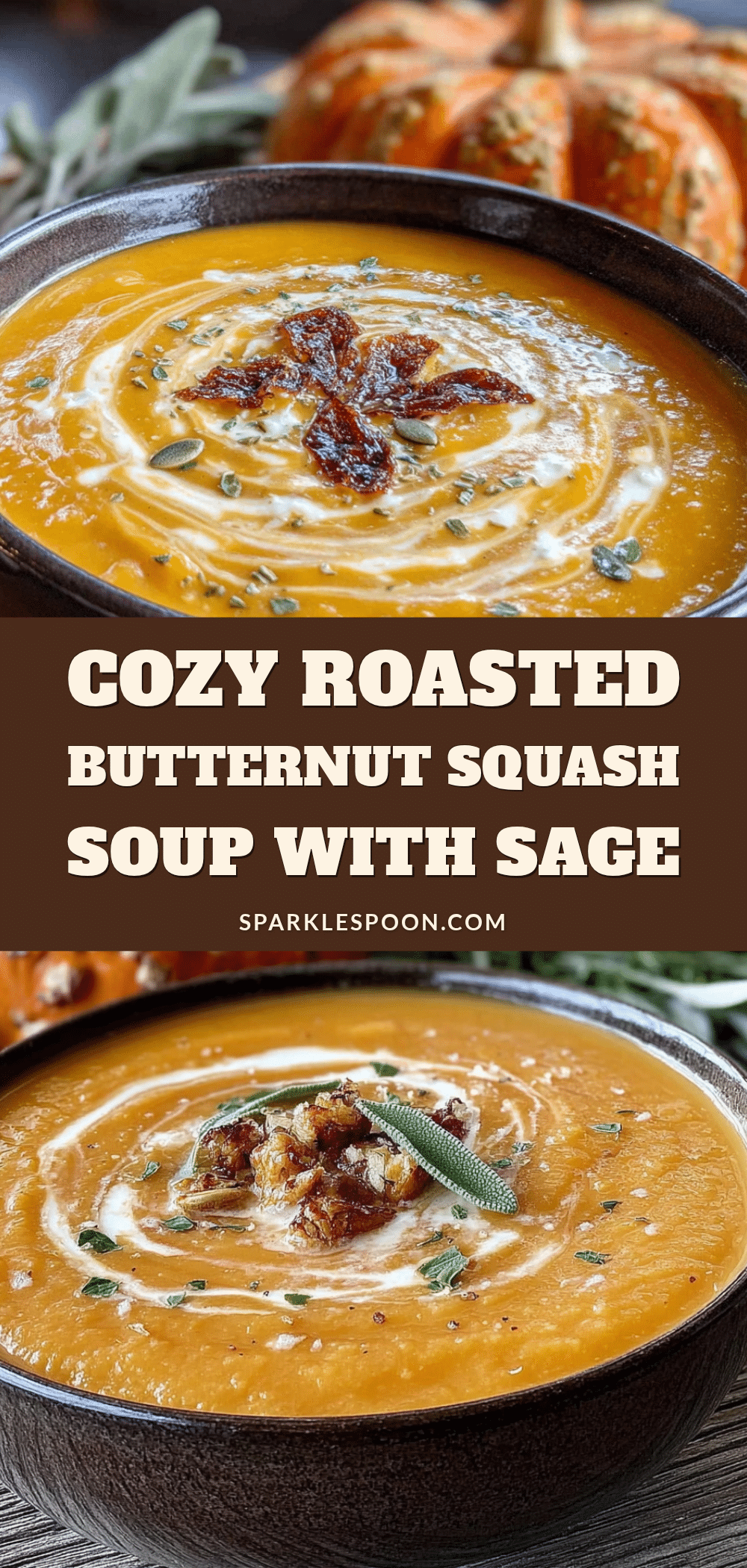 roasted butternut squash soup with sage recipe