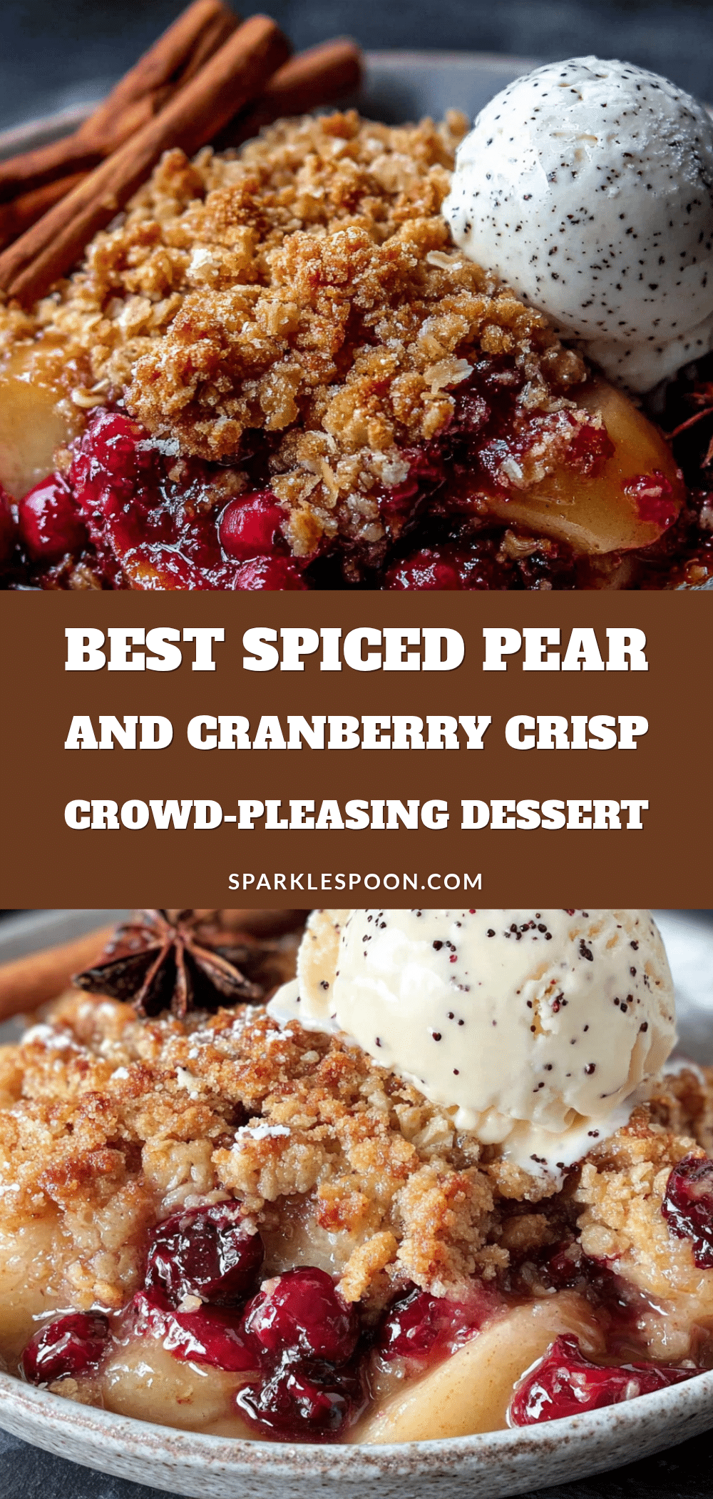 spiced pear cranberry crisp recipe