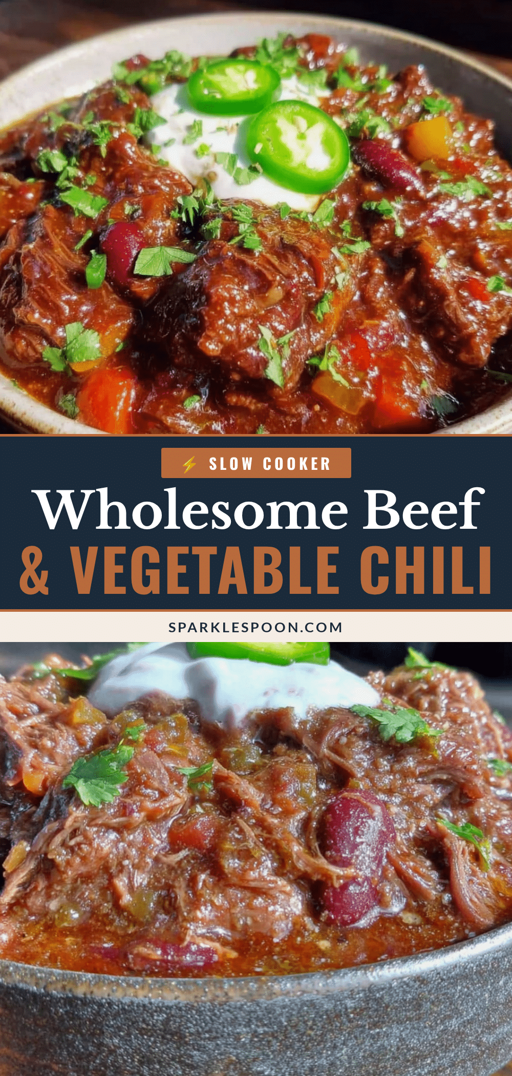 wholesome slow cooker beef and vegetable chili recipe